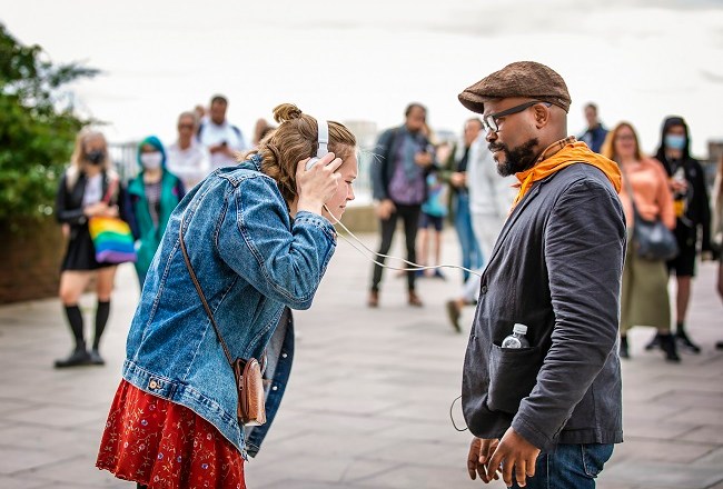 Critically-acclaimed outdoor production of C-o-n-t-a-c-t arrives in Manchester and Salford