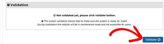 Validate database information Validate database information