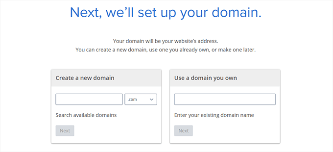 Bluehost choose domain name Bluehost choose domain name